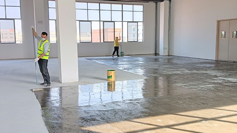 廣東天清佳遠(yuǎn)工業(yè)廢氣處理環(huán)保設(shè)備制造工廠車(chē)間地衛(wèi)士聚氨酯砂漿超耐磨地坪漆施工圖