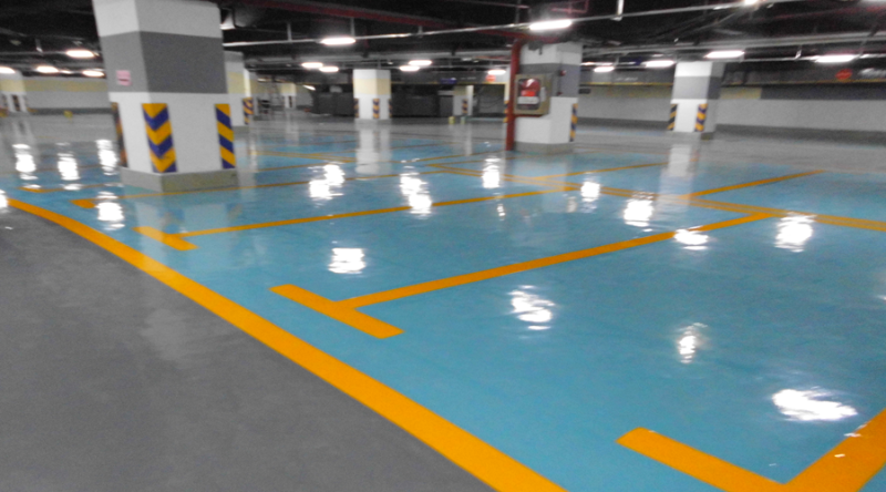 停車場車庫地坪漆,車庫地坪漆,地坪漆施工,停車場地坪