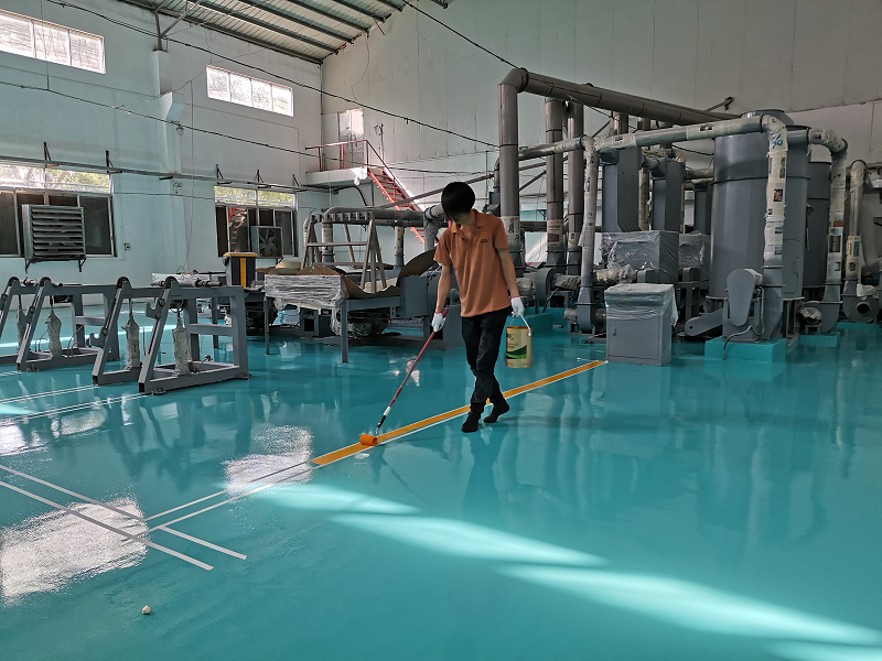 無紡布車間地坪漆施工