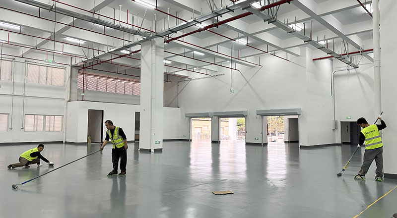 中山某紡織業有限公司“地衛士”聚氨酯超耐磨地坪漆施工圖一角