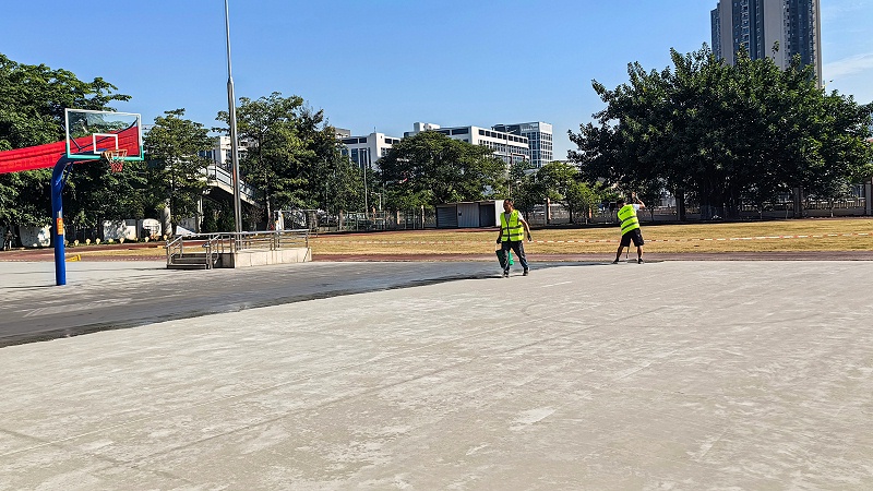 佛山市順德區勒流鎮沖鶴小學運動場地衛士水性環保丙烯酸運動場地坪漆施工圖
