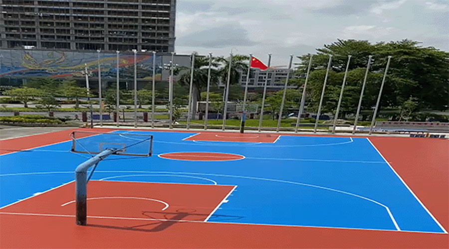 聚氨酯多功能運動場地坪完工效果圖 聚氨酯多功能運動場地坪完工效果圖