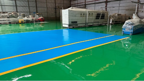 中山箱當(dāng)好包裝材料公司選用地衛(wèi)士聚氨酯砂漿超耐磨型地坪工程