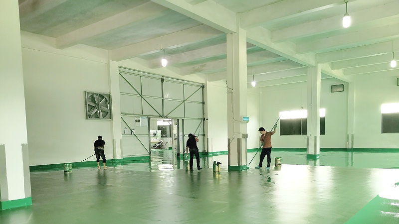 廣東美登新材料紙業有限公司工廠車間“地衛士”滾面耐壓砂漿型環氧地坪漆施工圖