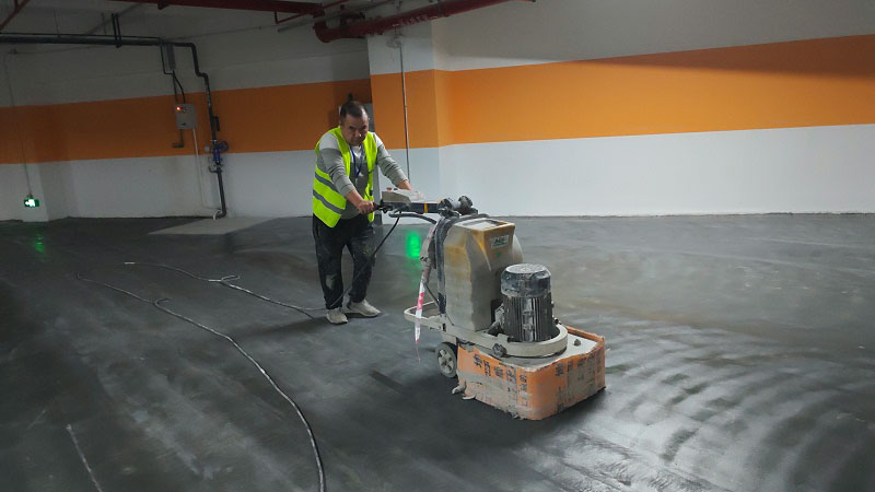 停車場超耐磨地坪漆施工圖