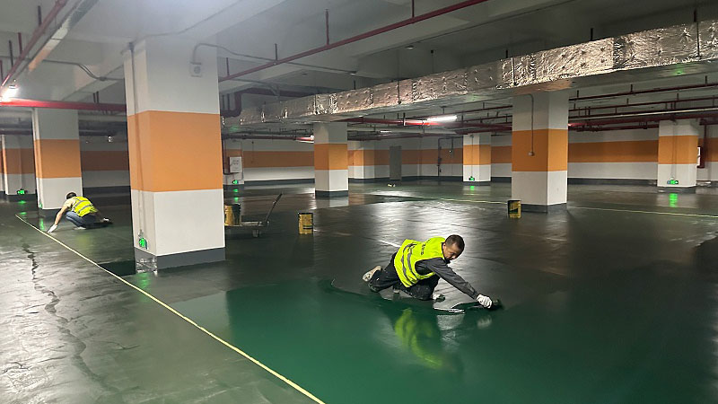 地衛士停車場超耐磨地坪漆施工圖