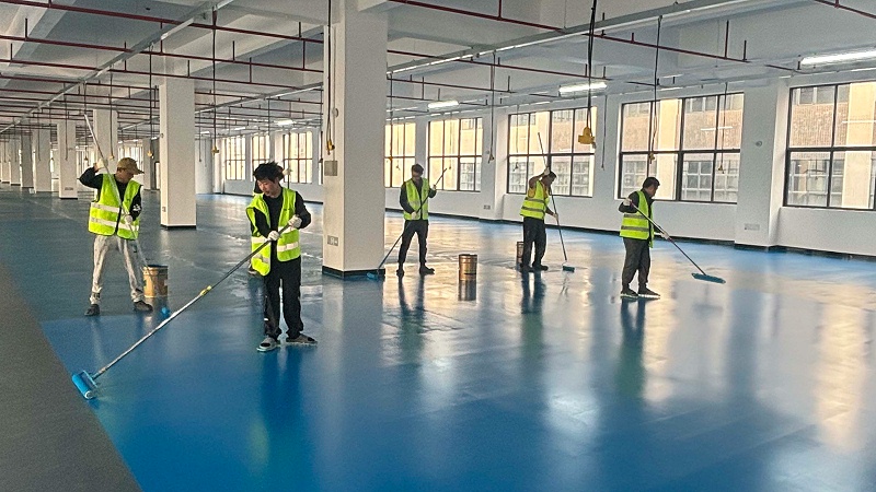 惠州包裝機(jī)械設(shè)備制造工廠車間超耐磨地坪漆施工圖